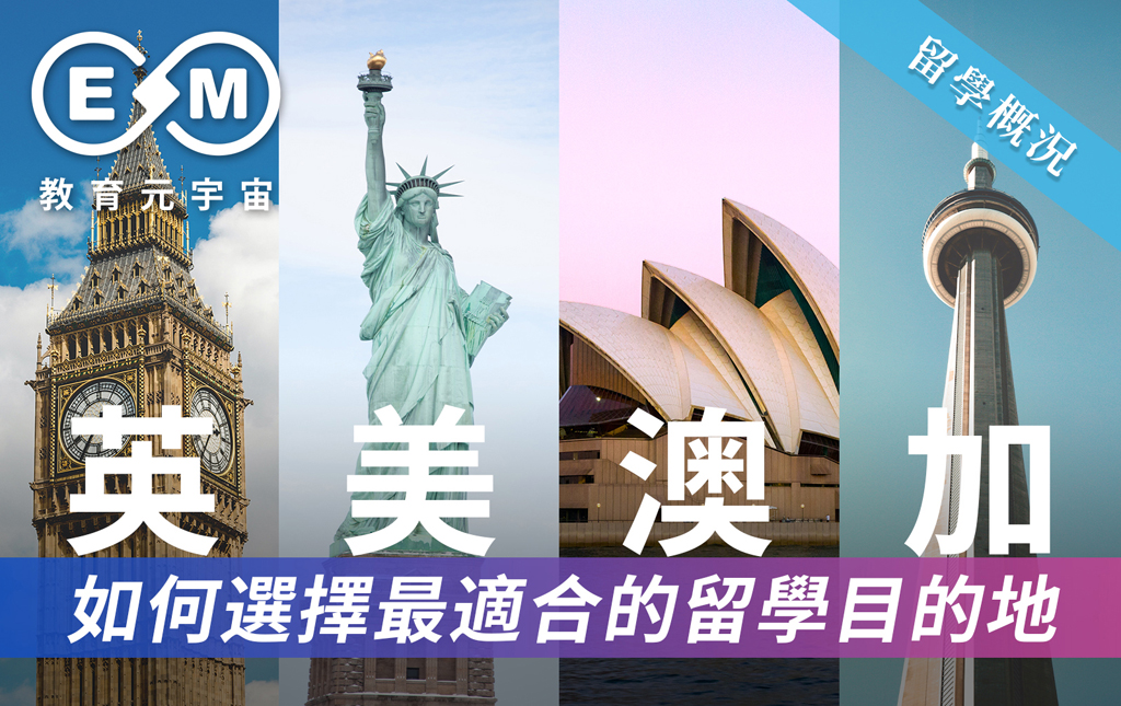 英、美、澳、加 海外升學概覽