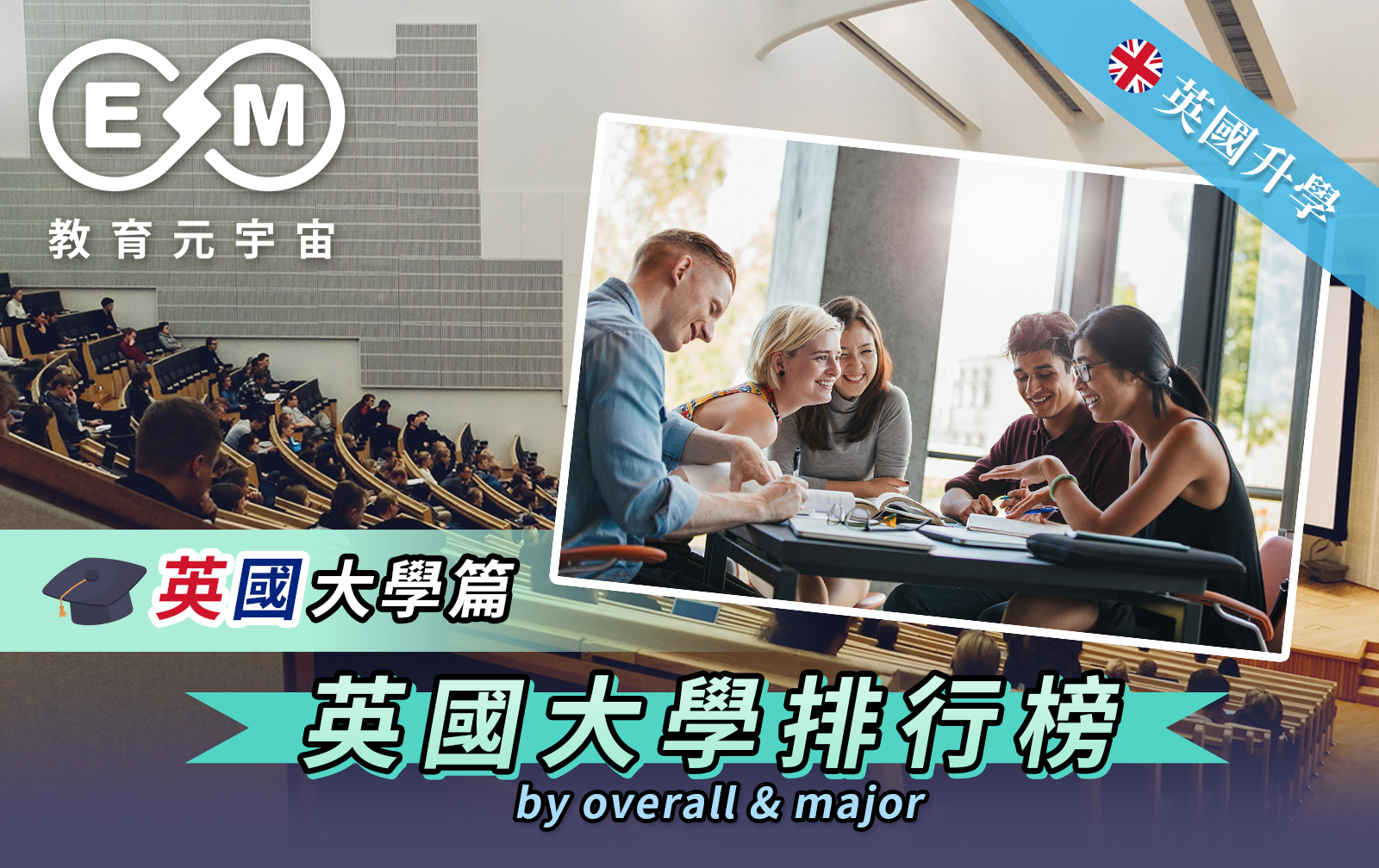 英國升學 - 英國大學 - 英國大學排行榜 by overall and major